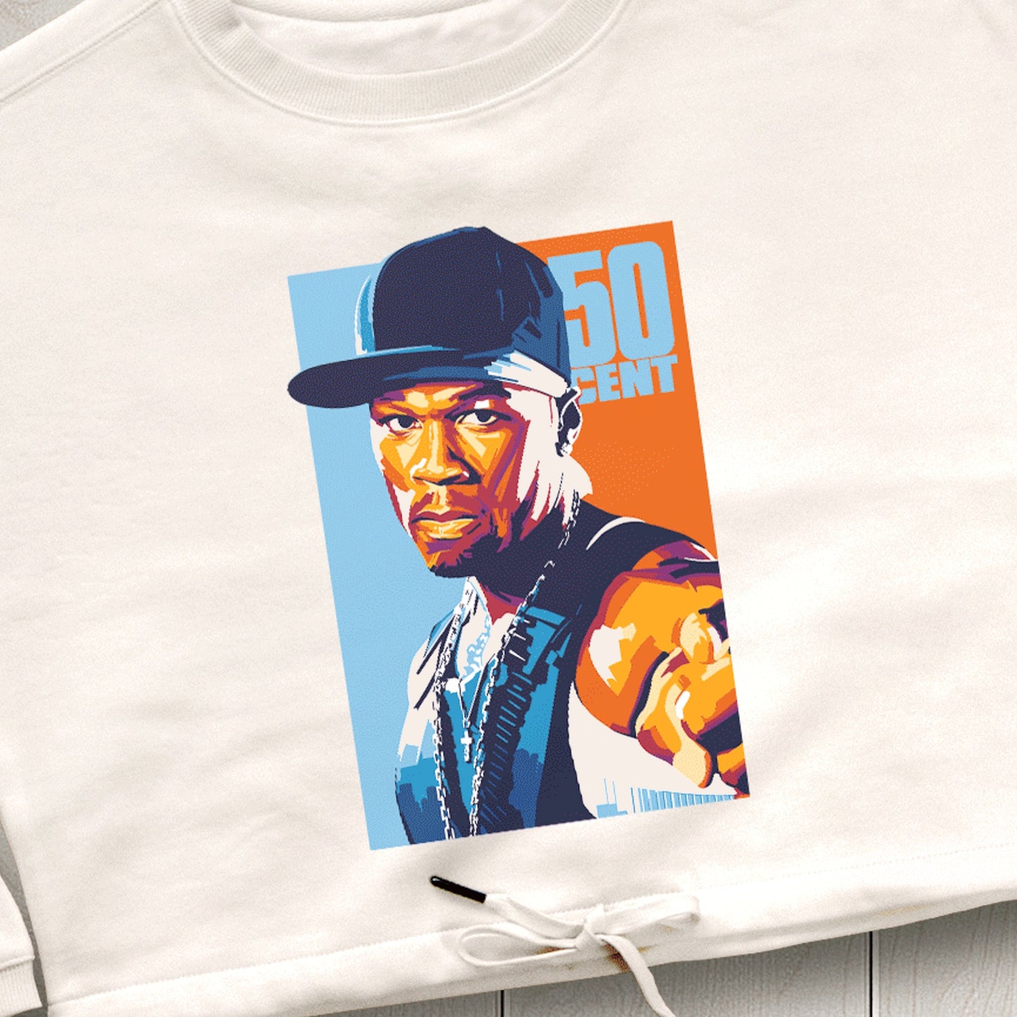 50 Cent Sweat Cropped