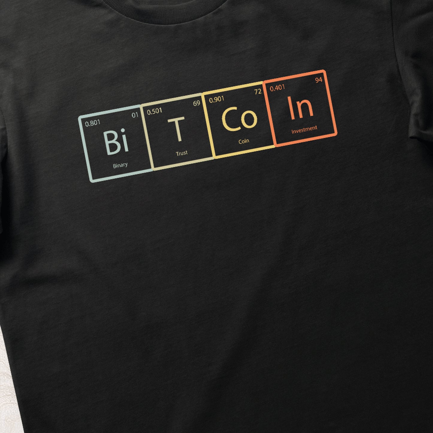 Bitcoin Periodic Table Tshirt Oversize
