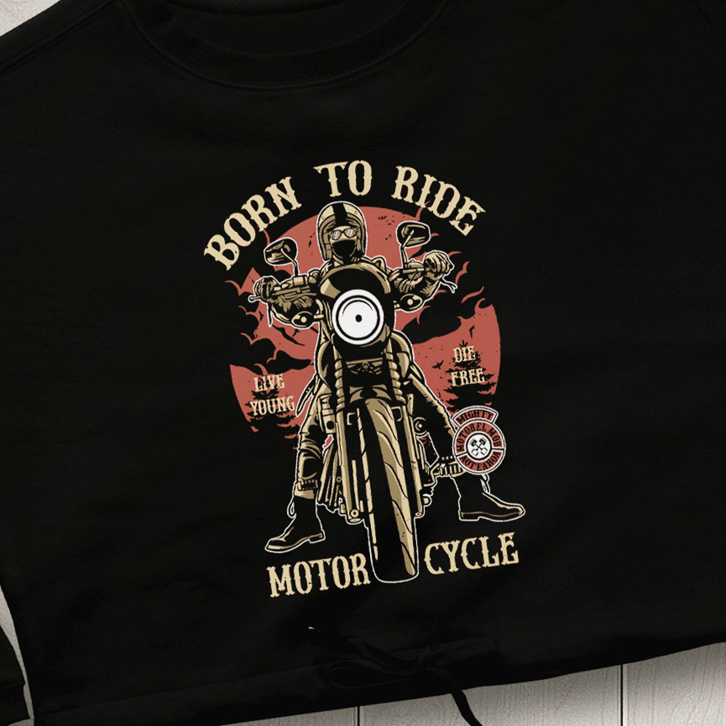 Born to Ride Sweat Cropped
