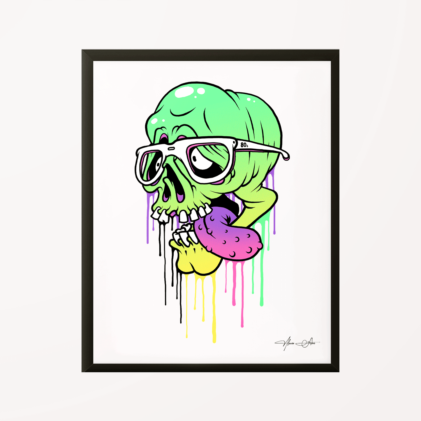 Coloured Skull Poster