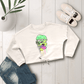 Coloured Skull Sweat Cropped