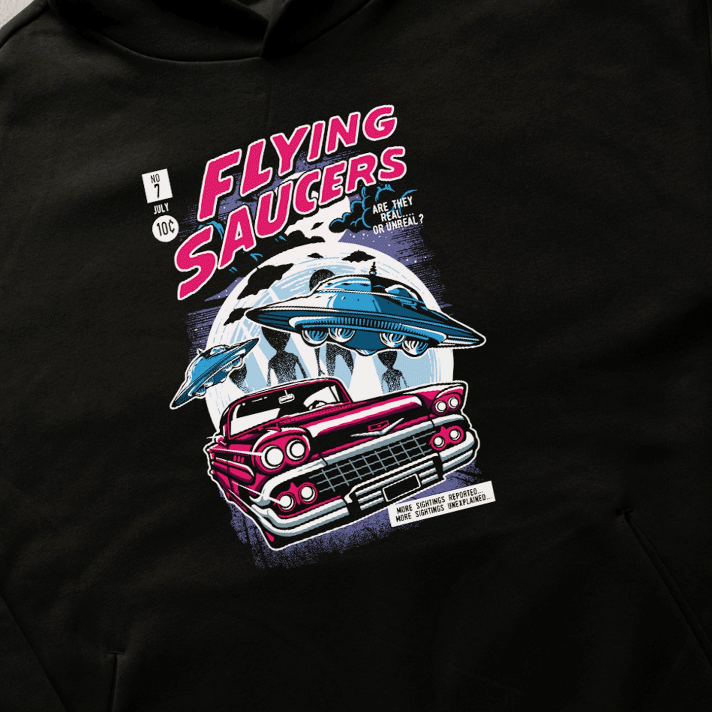 Flying Saucers Hoodie Oversize