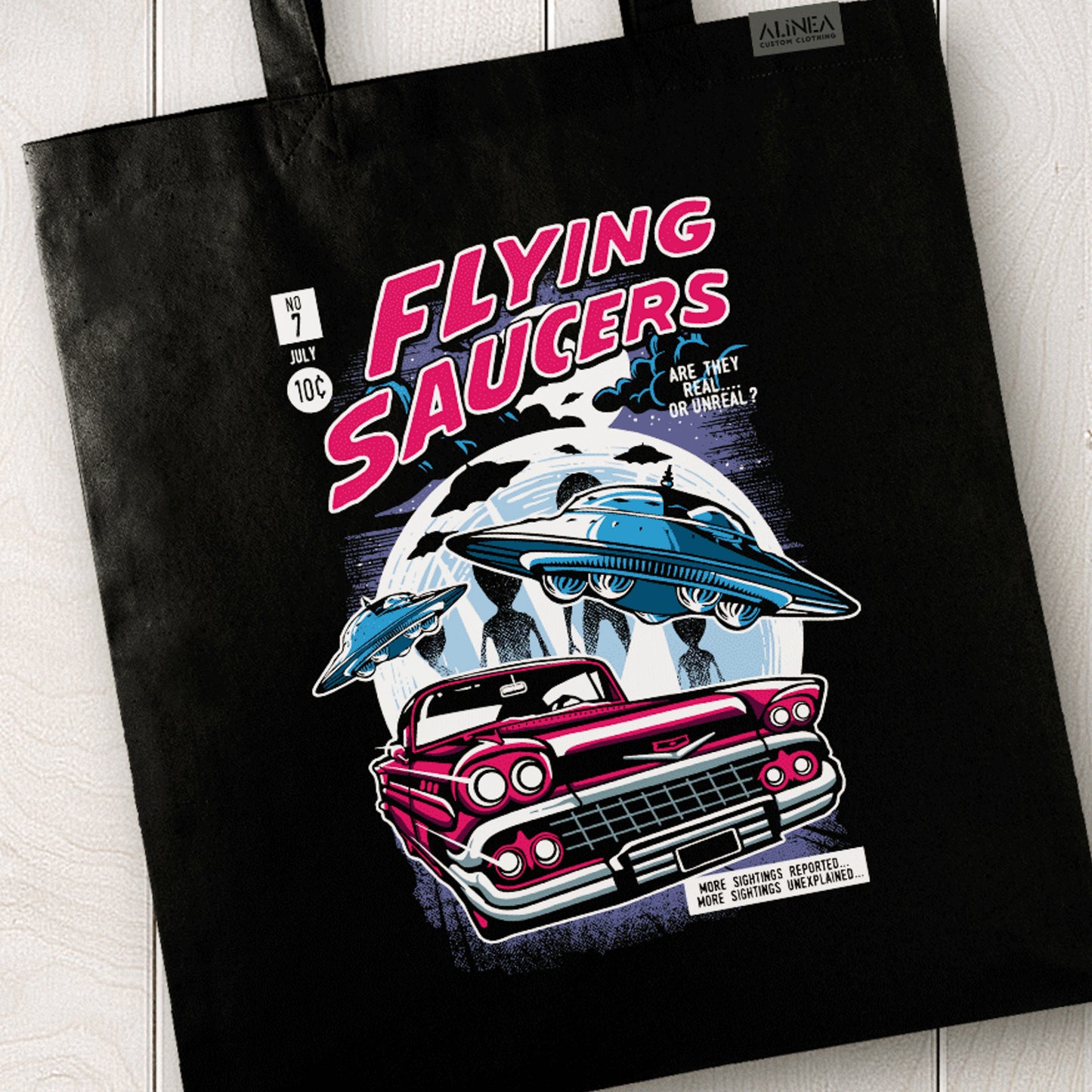 Flying Saucers Tote Bag