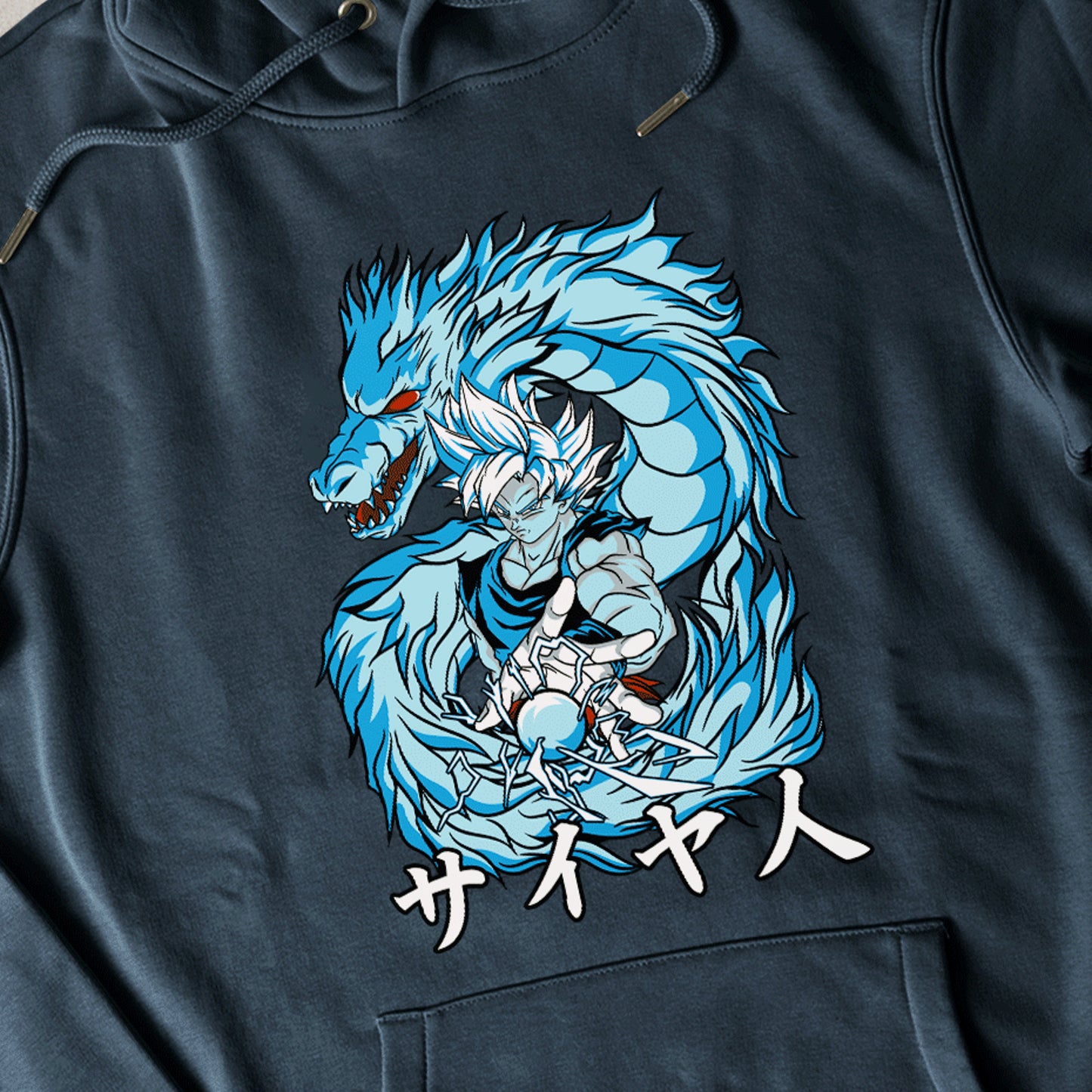 Goku Blue Dragon Hoodie Premium