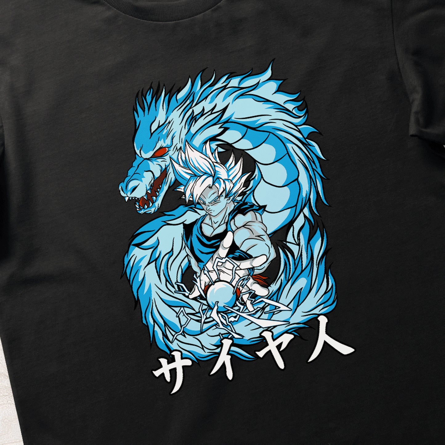 Goku Blue Dragon Tshirt Oversize