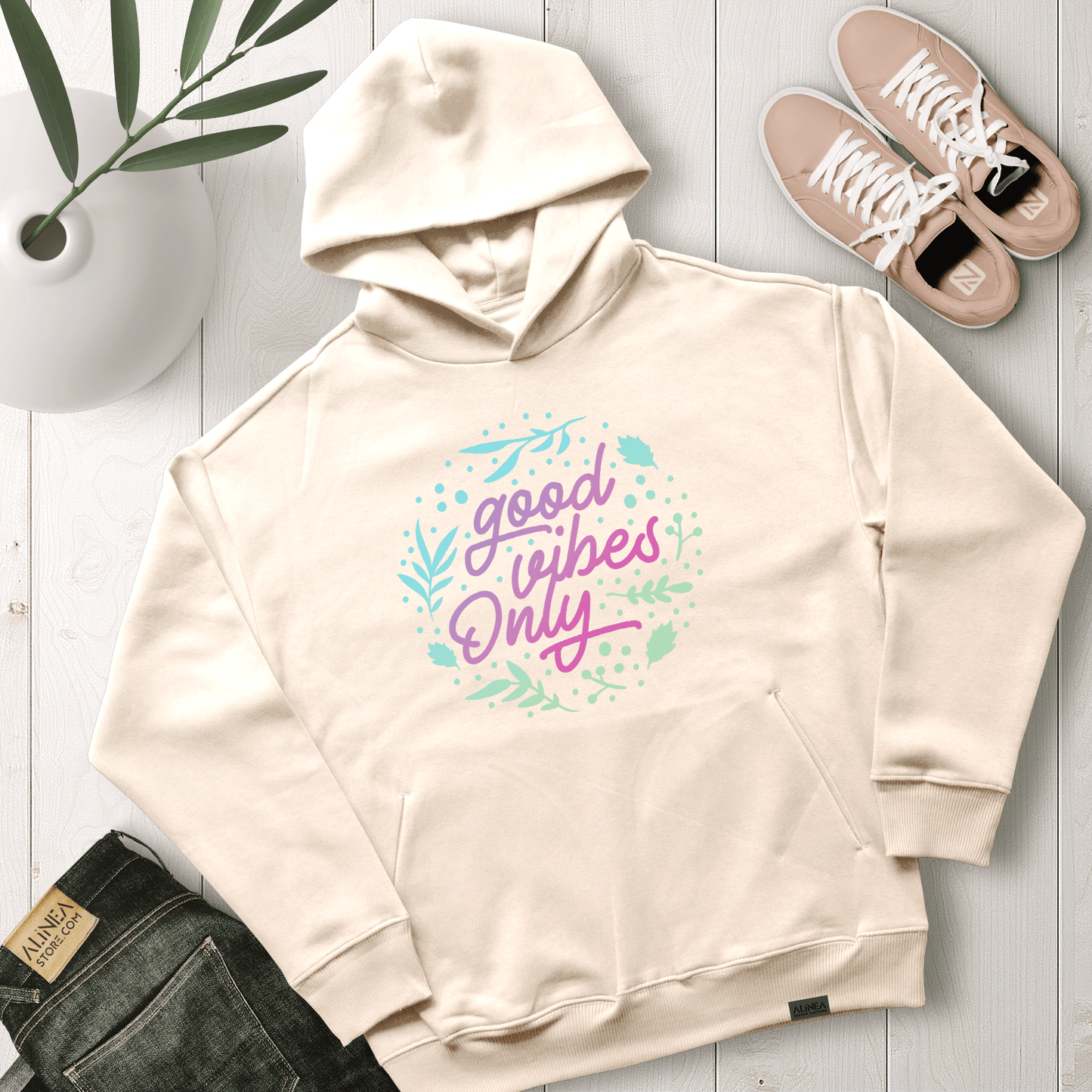 Good Vibes Only Hoodie Oversize