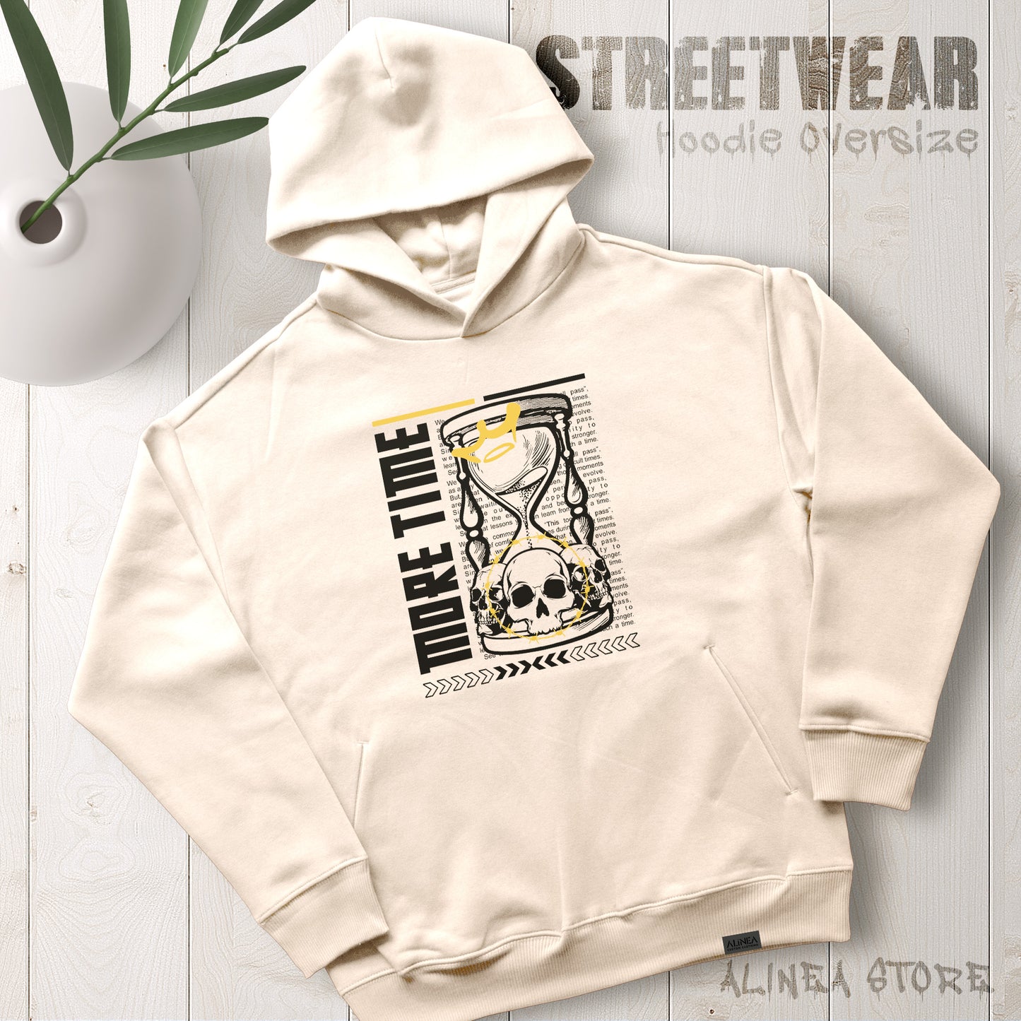 More Time Hoodie Oversize