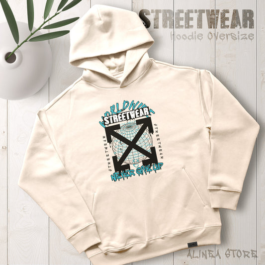 Never Give Up Hoodie Oversize