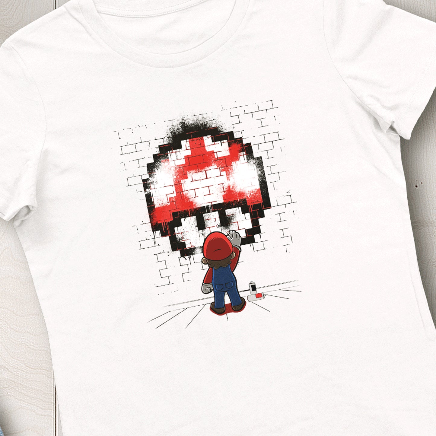 Super Mario Grafitti Tshirt Woman