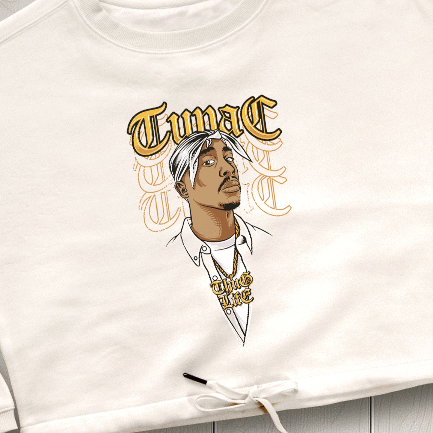 Tupac Thug Life Sweat Cropped