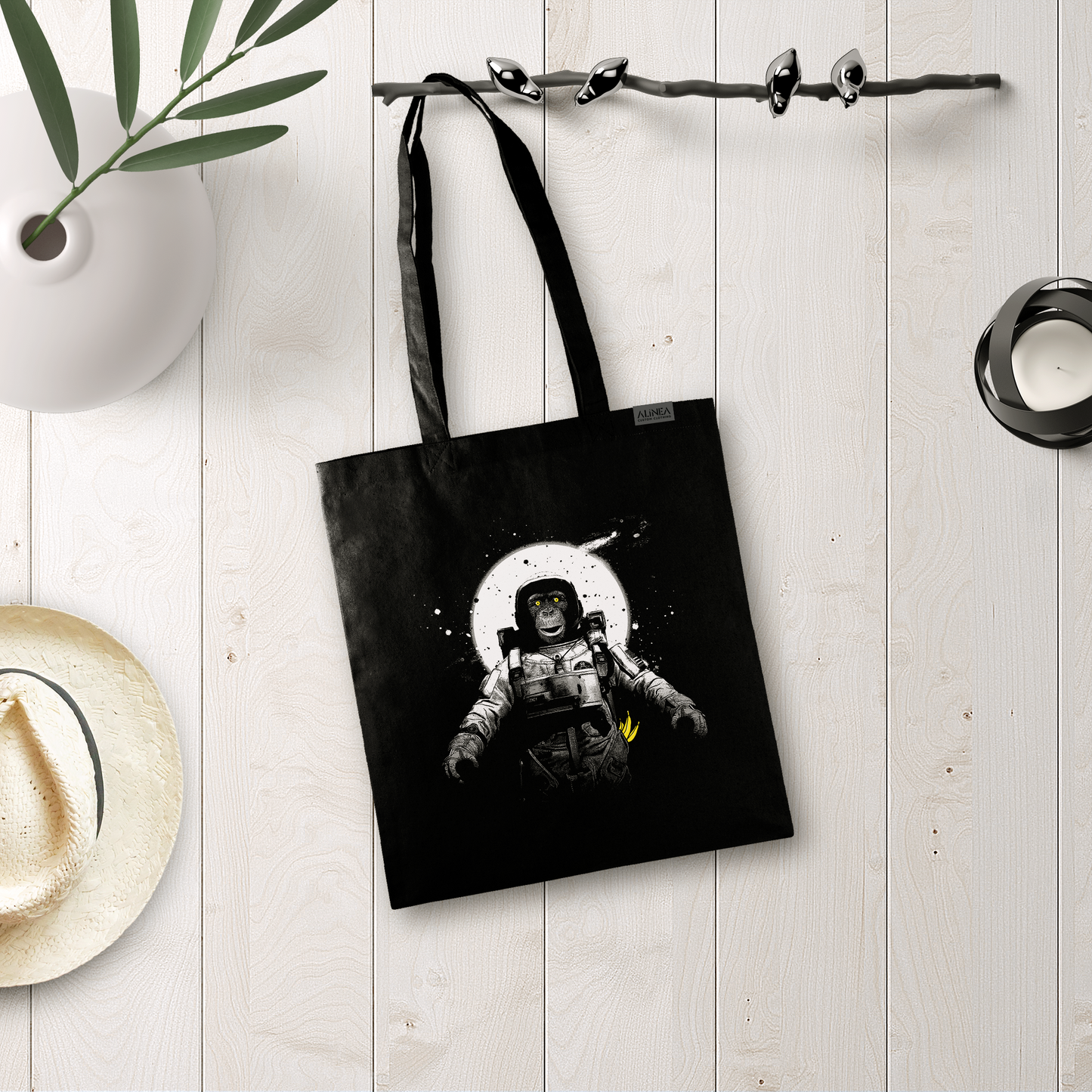 Astronaut Monkey Tote Bag