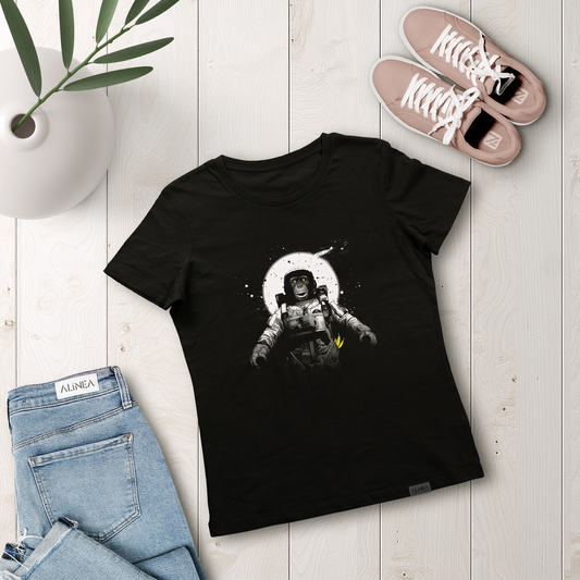 Astronaut Monkey Tshirt Woman