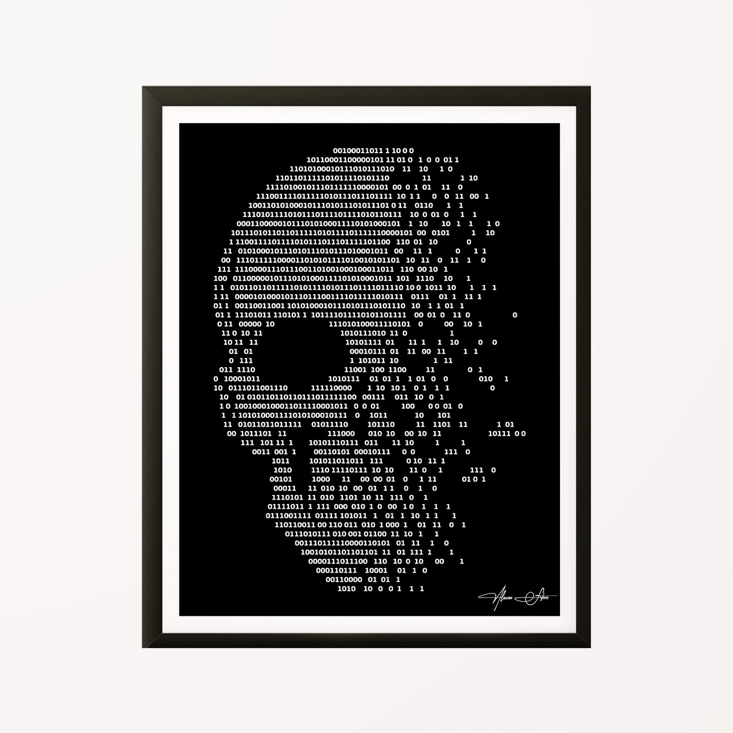 Binary Skull Poster