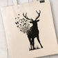 Deer Buterfly Tote Bag