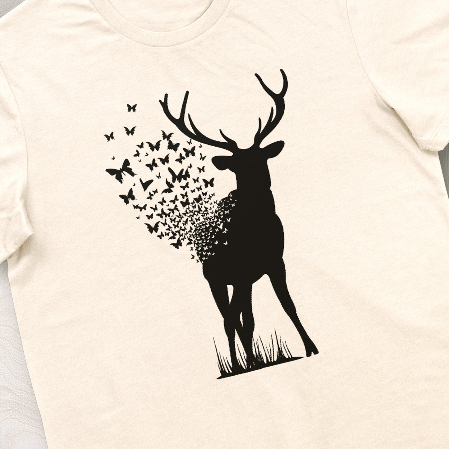 Deer Buterfly Tshirt Unisex