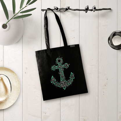 Electric Anchor Tote Bag