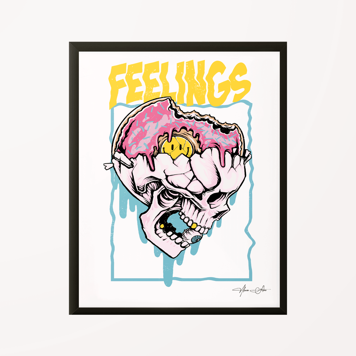 Feelings Skull Poster