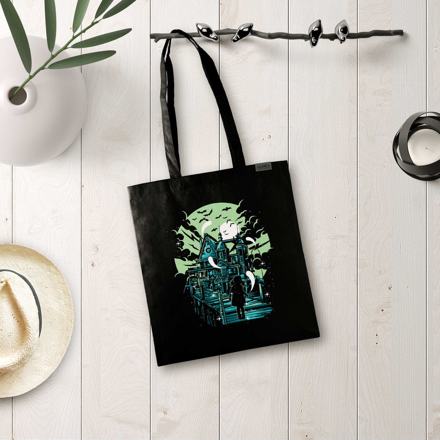 Haunted House Tote Bag