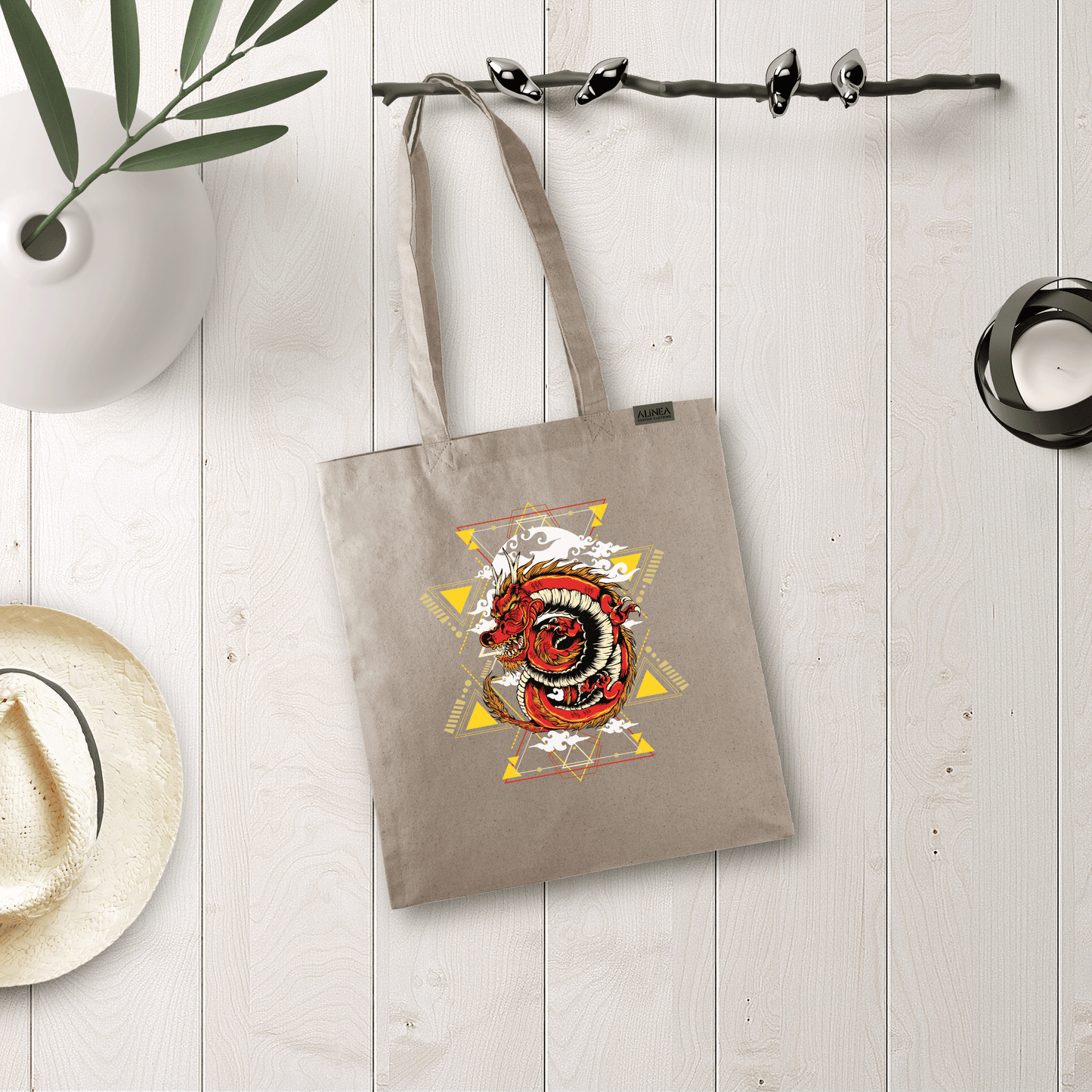 Japanese Dragon Tote Bag