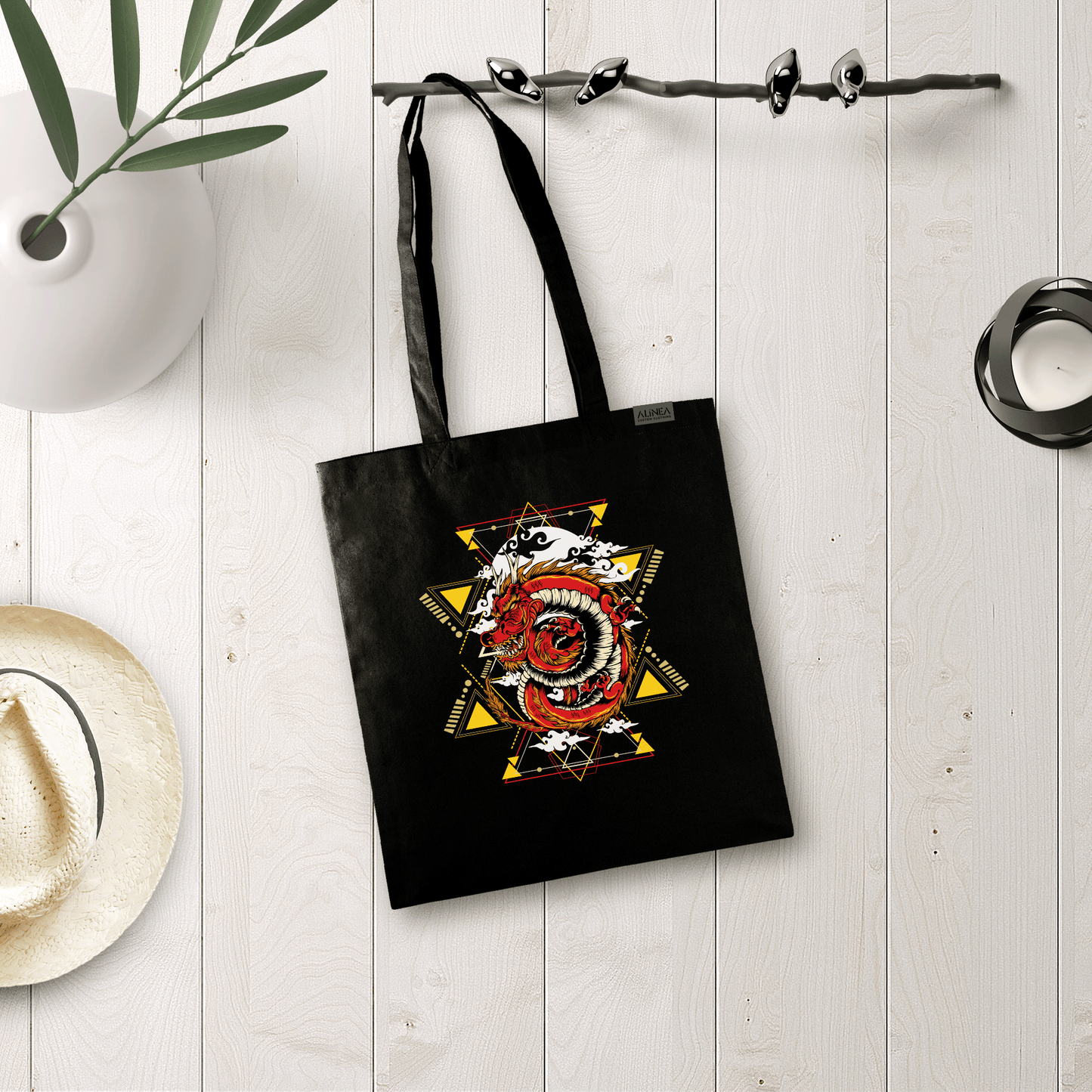 Japanese Dragon Tote Bag