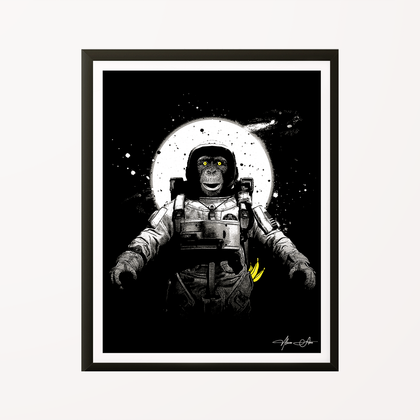 Astronaut Monkey Poster